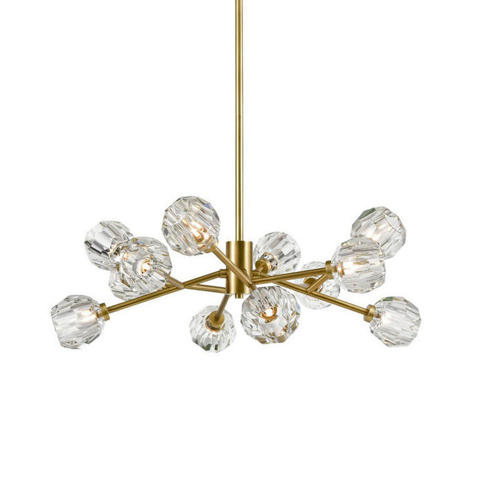 Zeev Lighting CD10309-12-AGB 12 Light Chandelier, Aged Brass
