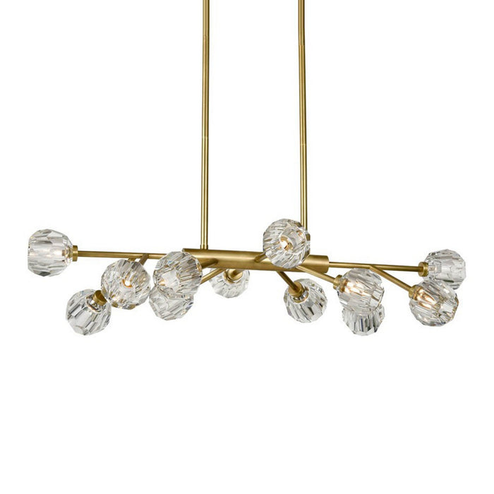 Zeev Lighting CD10311-12-AGB 12 Light Chandelier, Aged Brass