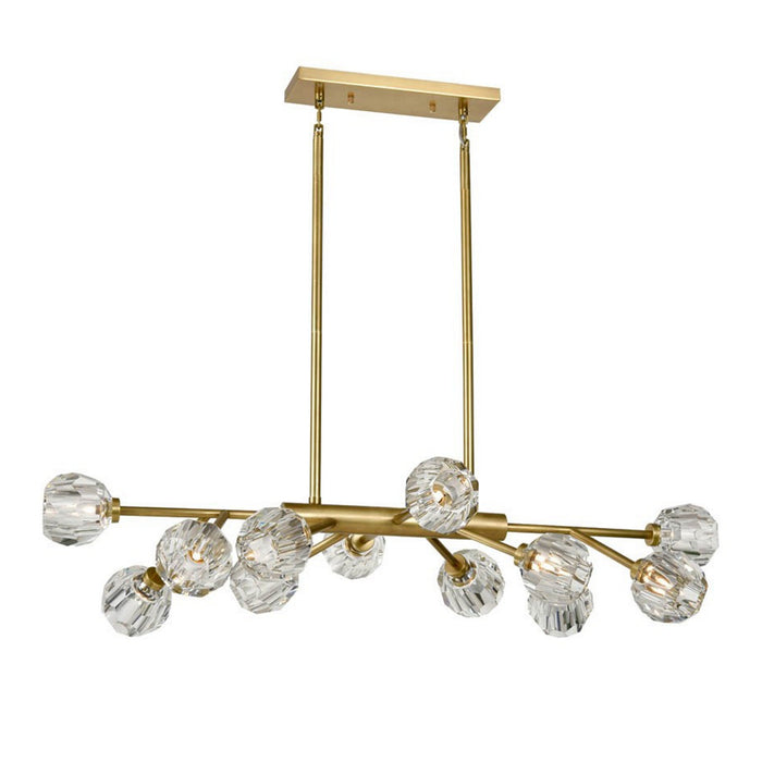 Zeev Lighting CD10311-12-AGB 12 Light Chandelier, Aged Brass