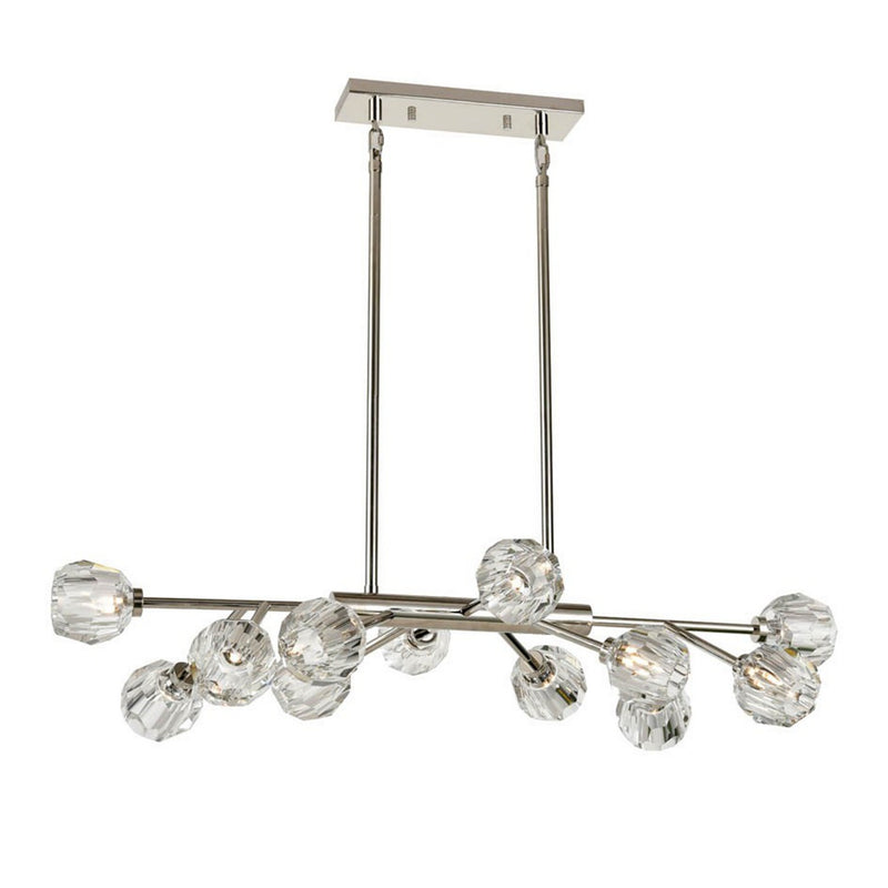 Zeev Lighting CD10312-12-PN 12 Light Chandelier, Polished Nickel