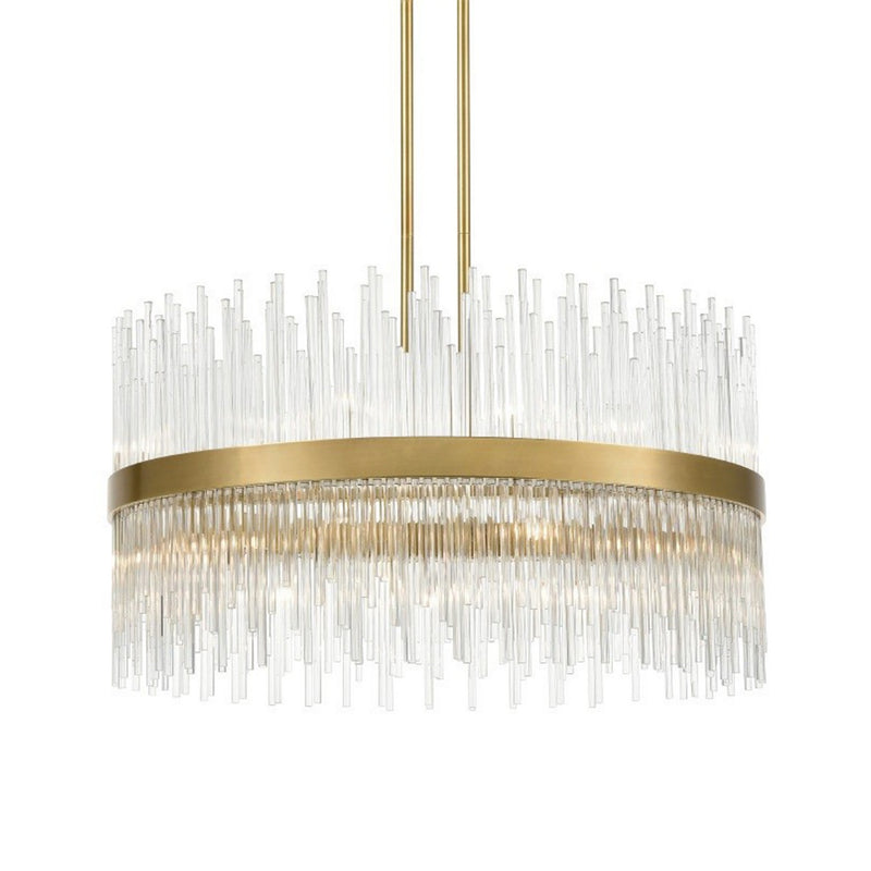 Zeev Lighting CD10313-22-AGB 22 Light Chandelier, Aged Brass