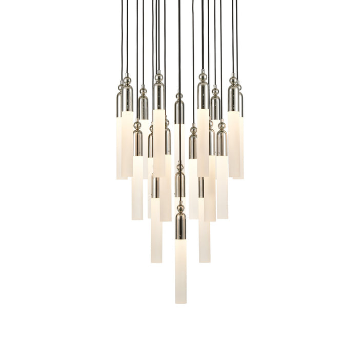 Zeev Lighting CD10321-19-PN 19 Light Chandelier, Polished Nickel