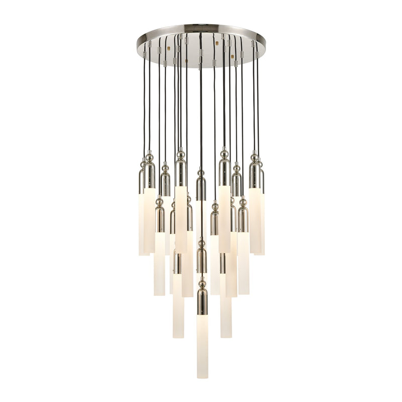 Zeev Lighting CD10321-19-PN 19 Light Chandelier, Polished Nickel