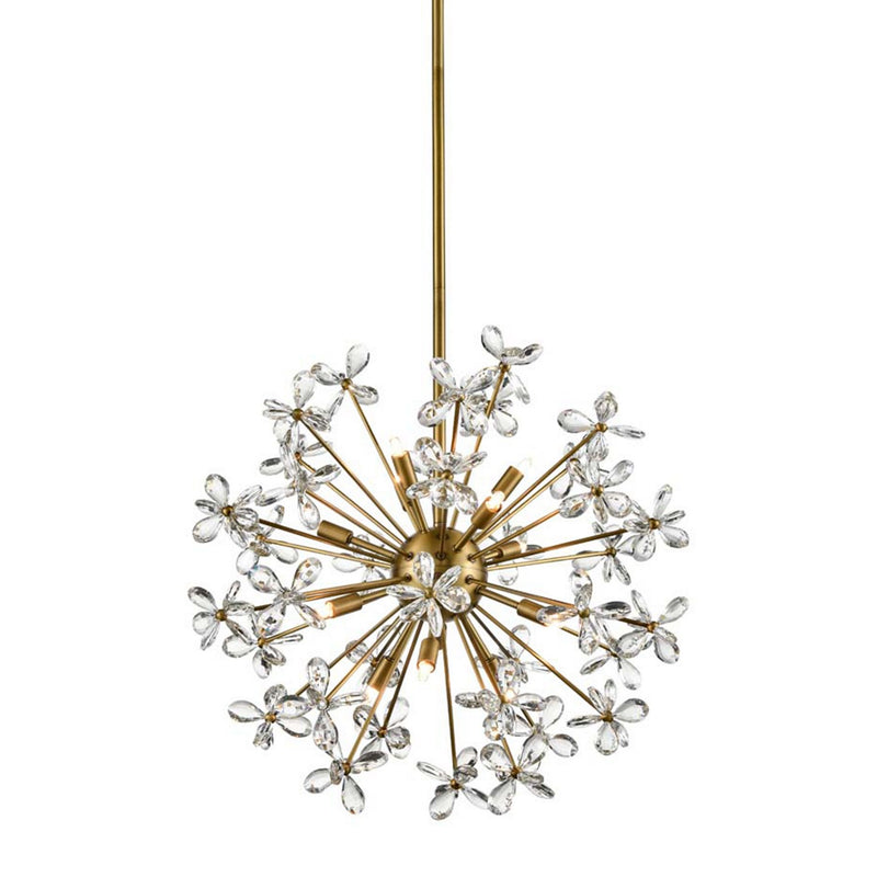 Zeev Lighting CD10336-8-AGB Eight Light Chandelier, Aged Brass