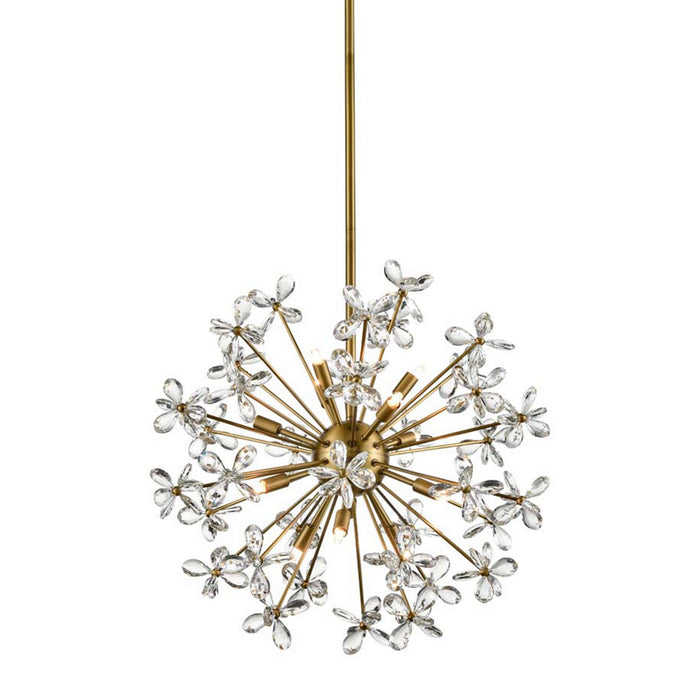 Zeev Lighting CD10336-8-AGB Eight Light Chandelier, Aged Brass