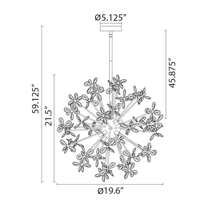 Zeev Lighting CD10336-8-AGB Eight Light Chandelier, Aged Brass