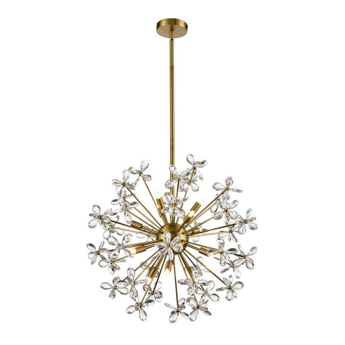 Zeev Lighting CD10336-8-AGB Eight Light Chandelier, Aged Brass