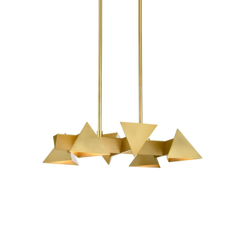 Zeev Lighting CD10338-6-AGB Six Light Chandelier, Aged Brass