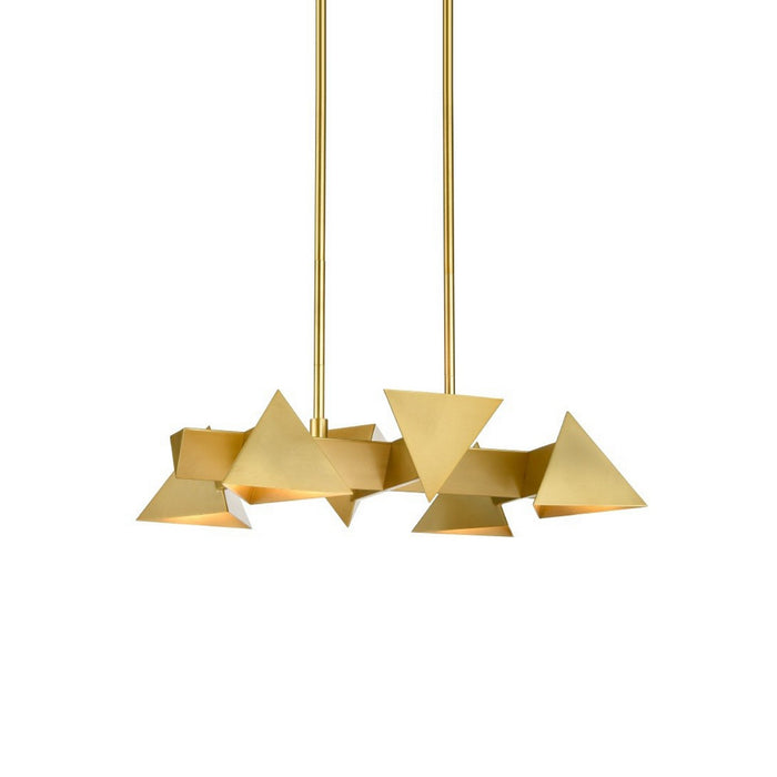 Zeev Lighting CD10338-6-AGB Six Light Chandelier, Aged Brass