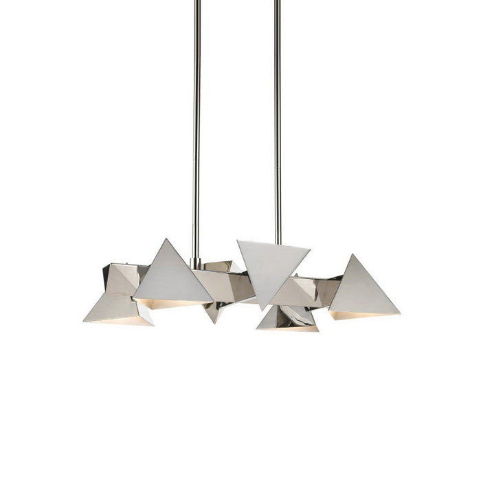 Zeev Lighting CD10339-6-PN Six Light Chandelier, Polished Nickel