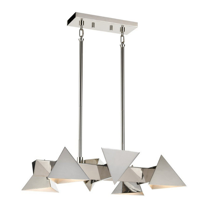 Zeev Lighting CD10339-6-PN Six Light Chandelier, Polished Nickel
