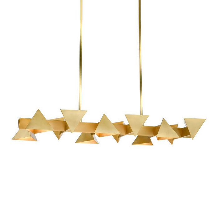 Zeev Lighting CD10340-12-AGB 12 Light Chandelier, Aged Brass