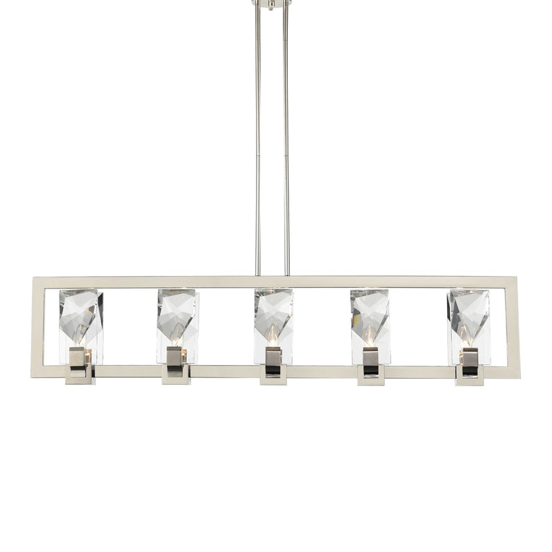 Zeev Lighting CD10345-5-PN Five Light Chandelier, Polished Nickel