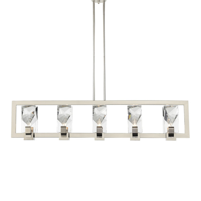 Zeev Lighting CD10345-5-PN Five Light Chandelier, Polished Nickel