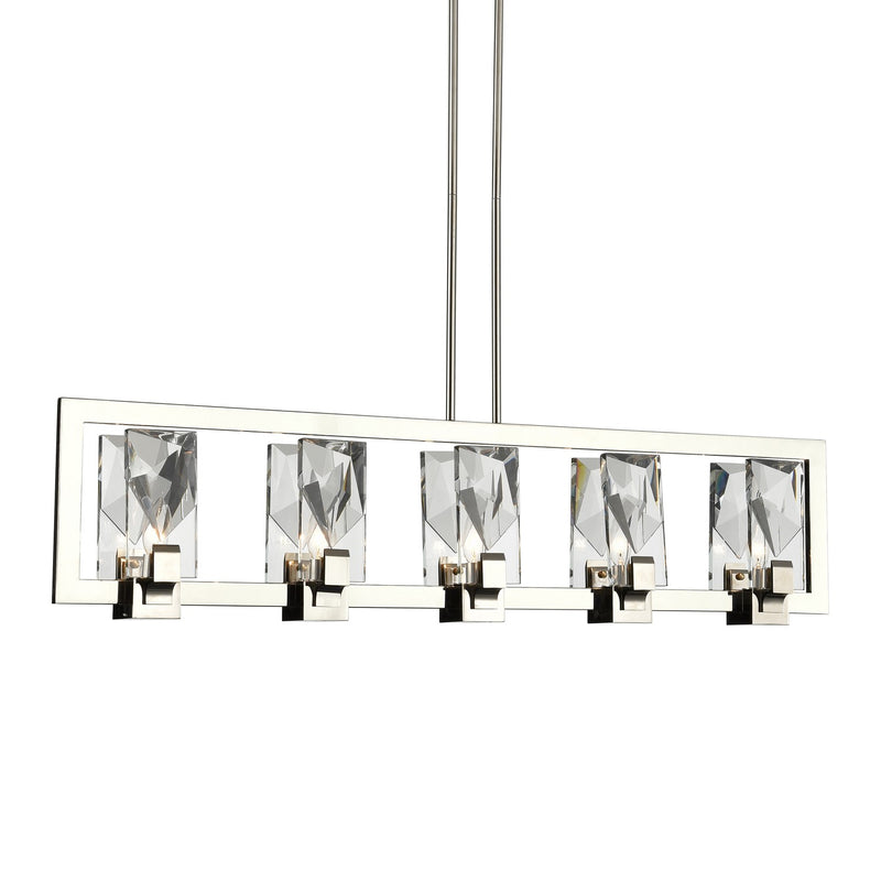 Zeev Lighting CD10345-5-PN Five Light Chandelier, Polished Nickel