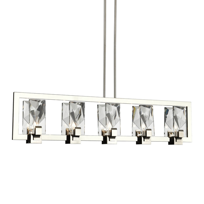 Zeev Lighting CD10345-5-PN Five Light Chandelier, Polished Nickel