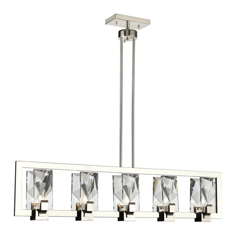 Zeev Lighting CD10345-5-PN Five Light Chandelier, Polished Nickel