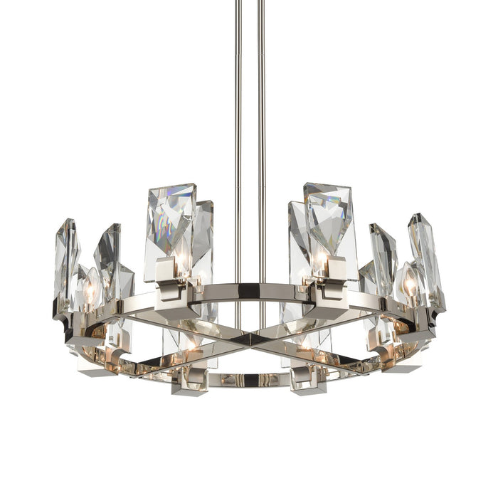 Zeev Lighting CD10347-8-PN Eight Light Chandelier, Polished Nickel