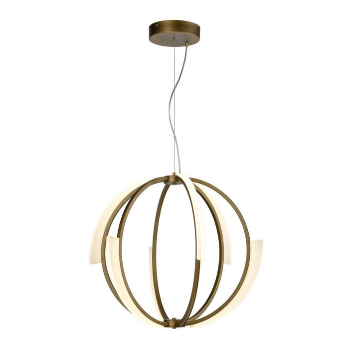 Zeev Lighting CD10350-LED-AGB LED Chandelier, Aged Brass