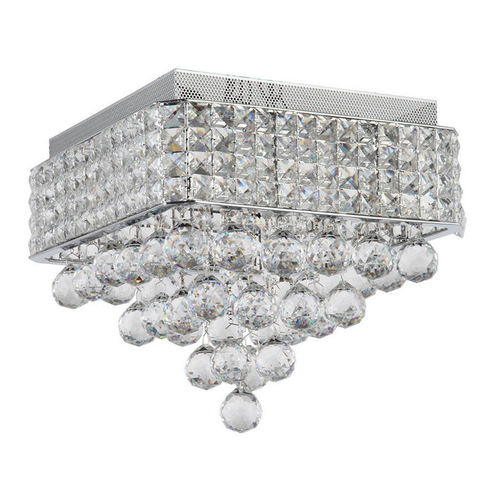 Zeev Lighting FM60016-4-CH Four Light Flush Mount, Chrome