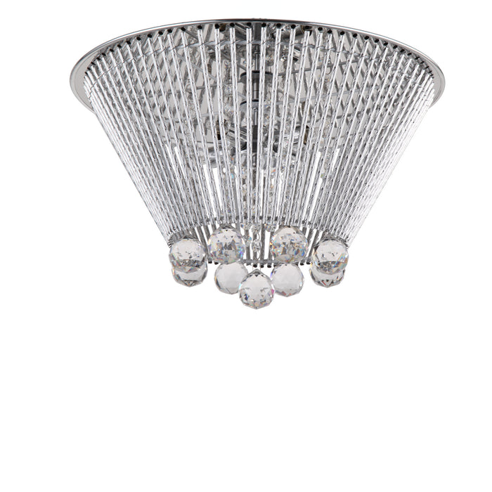 Zeev Lighting FM60028-4-CH Four Light Flush Mount, Chrome