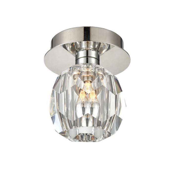 Zeev Lighting FM60052-1-PN One Light Flush Mount, Polished Nickel