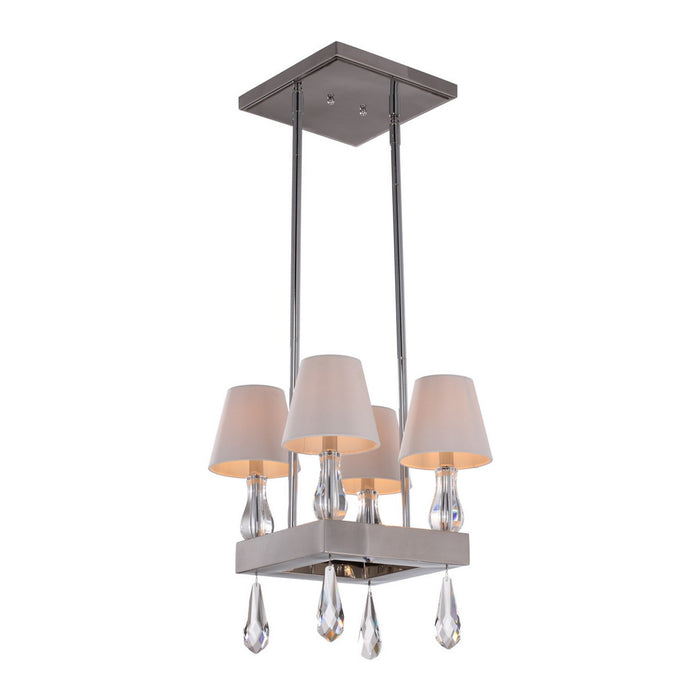 Zeev Lighting MC20011-4-CH Four Light Mini Chandelier, Chrome