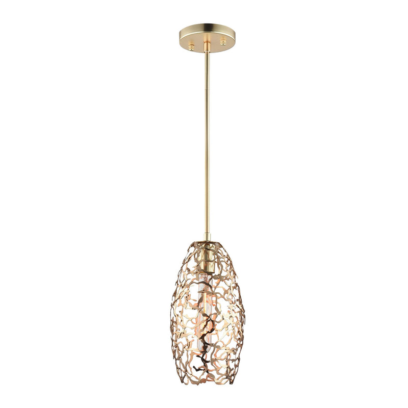 Zeev Lighting MP40024-1-SG One Light Mini Pendant, Matte Gold