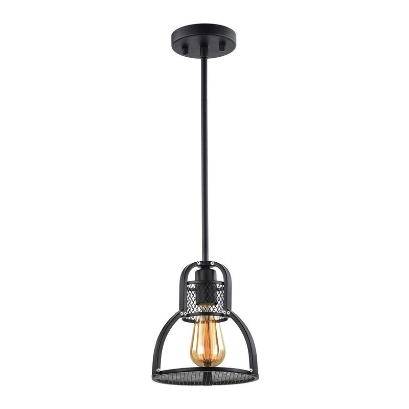 Zeev Lighting MP40025-1-DBZ One Light Mini Pendant, Dark Bronze