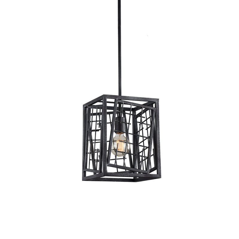 Zeev Lighting MP40031-1-RI One Light Mini Pendant, Rustic Iron