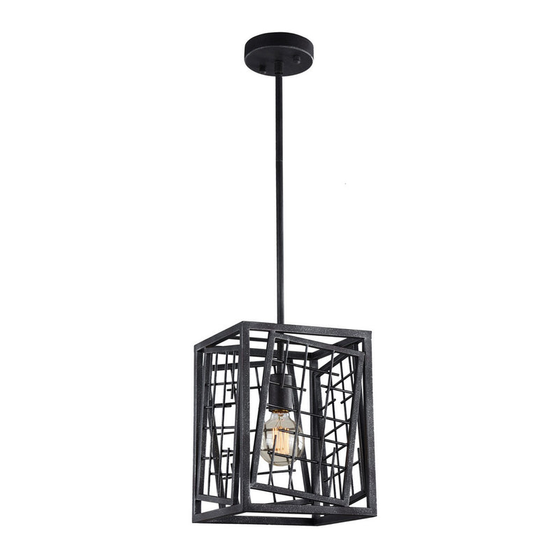 Zeev Lighting MP40031-1-RI One Light Mini Pendant, Rustic Iron