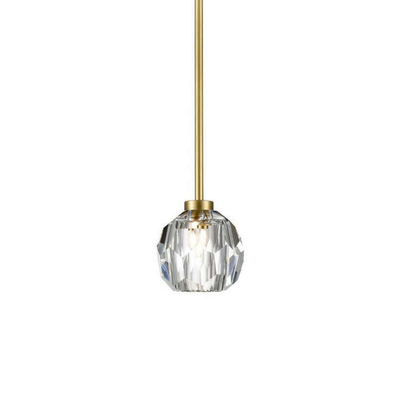 Zeev Lighting MP40035-1-AGB One Light Mini Pendant, Aged Brass
