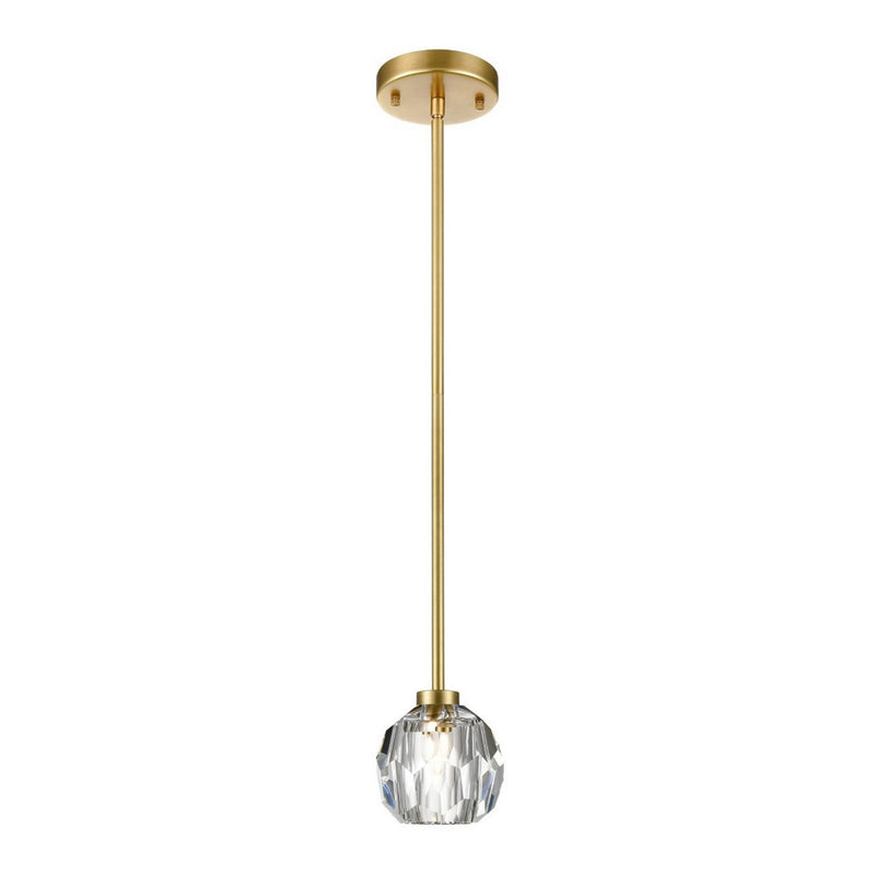 Zeev Lighting MP40035-1-AGB One Light Mini Pendant, Aged Brass