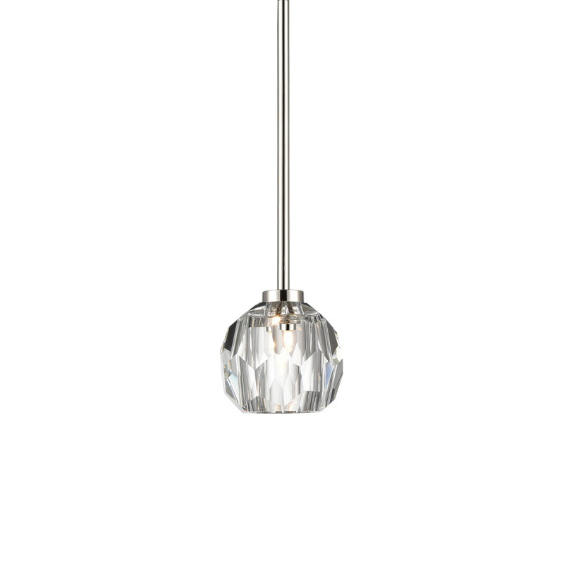 Zeev Lighting MP40036-1-PN One Light Mini Pendant, Polished Nickel