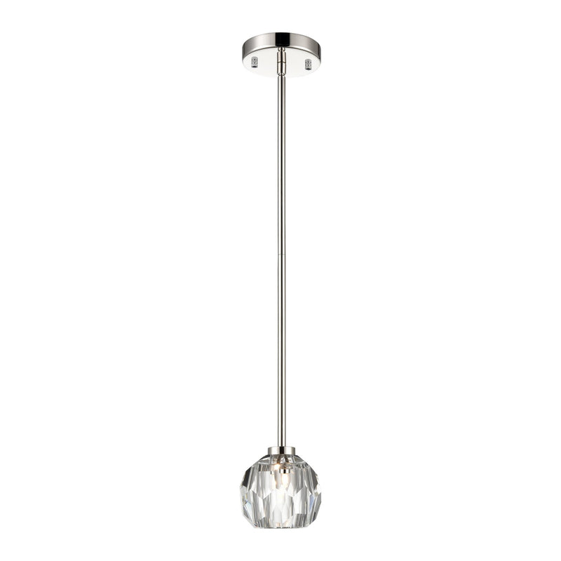 Zeev Lighting MP40036-1-PN One Light Mini Pendant, Polished Nickel