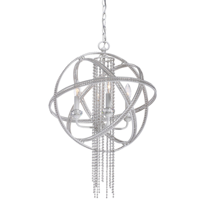 Zeev Lighting P30011-4-SW Four Light Pendant, Satin White