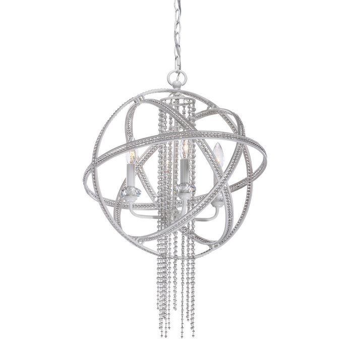 Zeev Lighting P30011-4-SW Four Light Pendant, Satin White