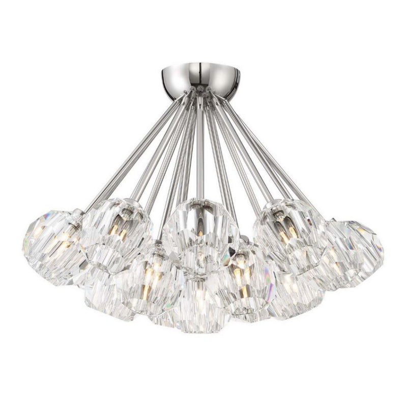 Zeev Lighting FM60048-18-PN 18 Light Flush Mount, Polished Nickel