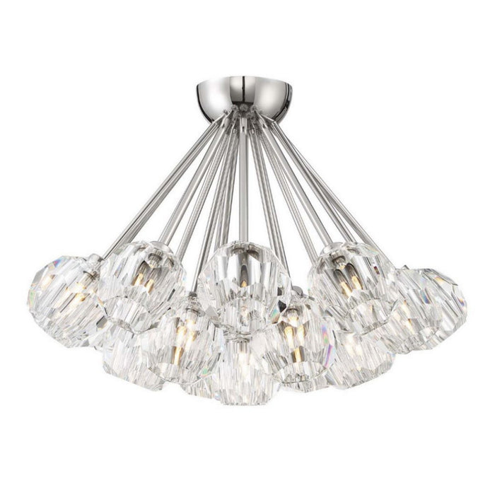 Zeev Lighting FM60048-18-PN 18 Light Flush Mount, Polished Nickel