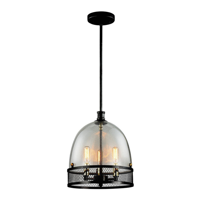 Zeev Lighting P30035-3-DBZ Three Light Pendant, Dark Bronze