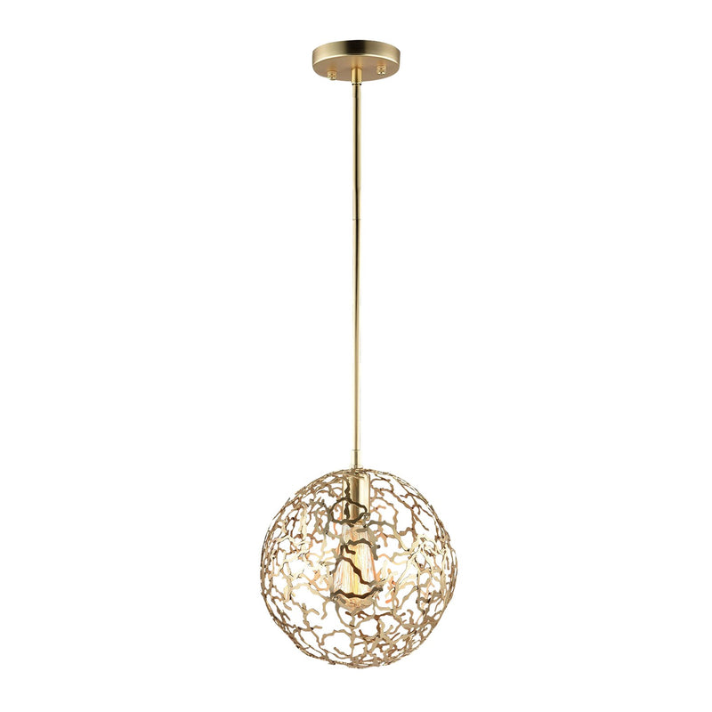 Zeev Lighting P30037-1-SG LED Pendant, Matte Gold