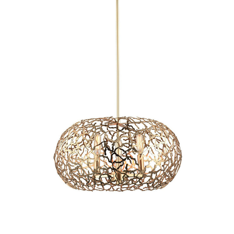 Zeev Lighting P30039-6-SG Six Light Pendant, Matte Gold
