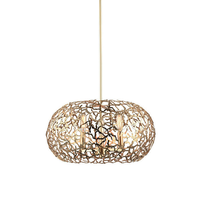 Zeev Lighting P30039-6-SG Six Light Pendant, Matte Gold