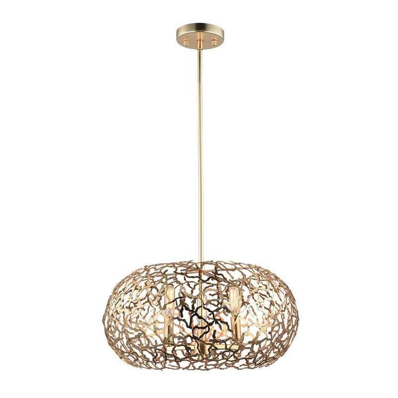 Zeev Lighting P30039-6-SG Six Light Pendant, Matte Gold