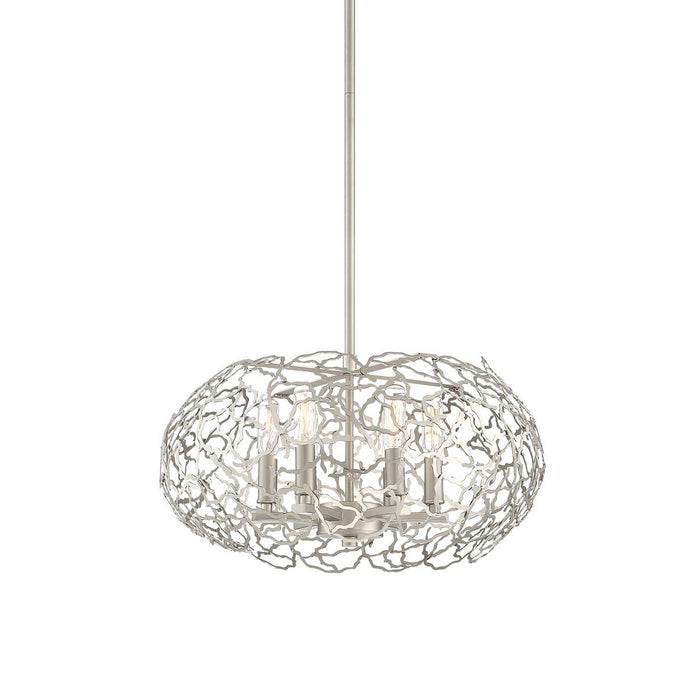 Zeev Lighting P30039-6-SN Six Light Pendant, Satin Nickel