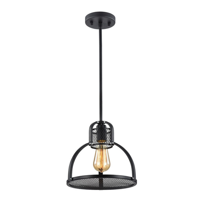 Zeev Lighting P30042-1-DBZ One Light Pendant, Dark Bronze