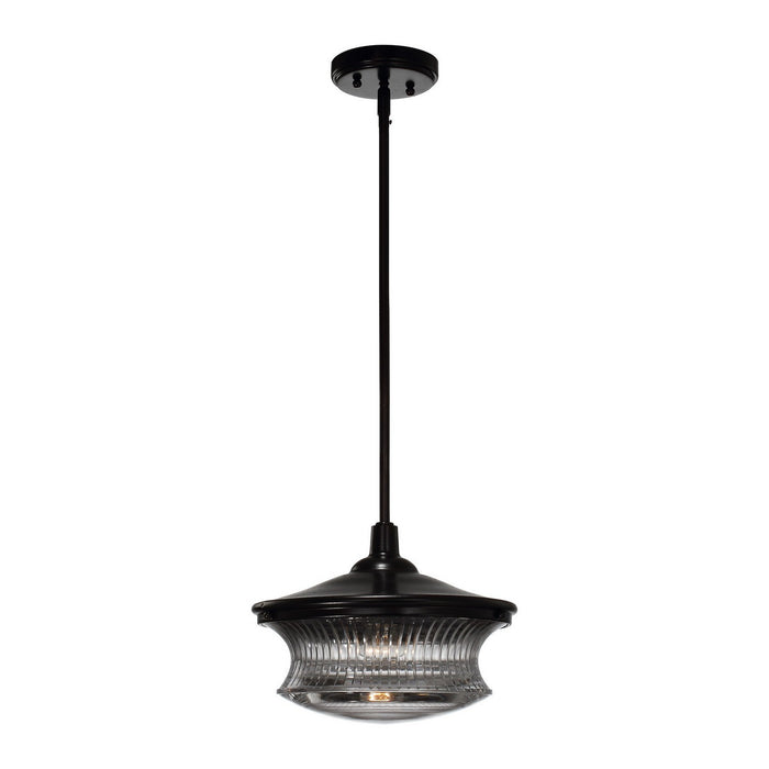 Zeev Lighting P30044-1-DBZ One Light Pendant, Dark Bronze
