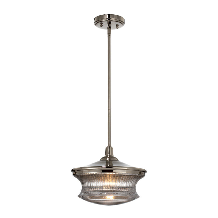 Zeev Lighting P30045-1-BN One Light Pendant, Brushed Nickel