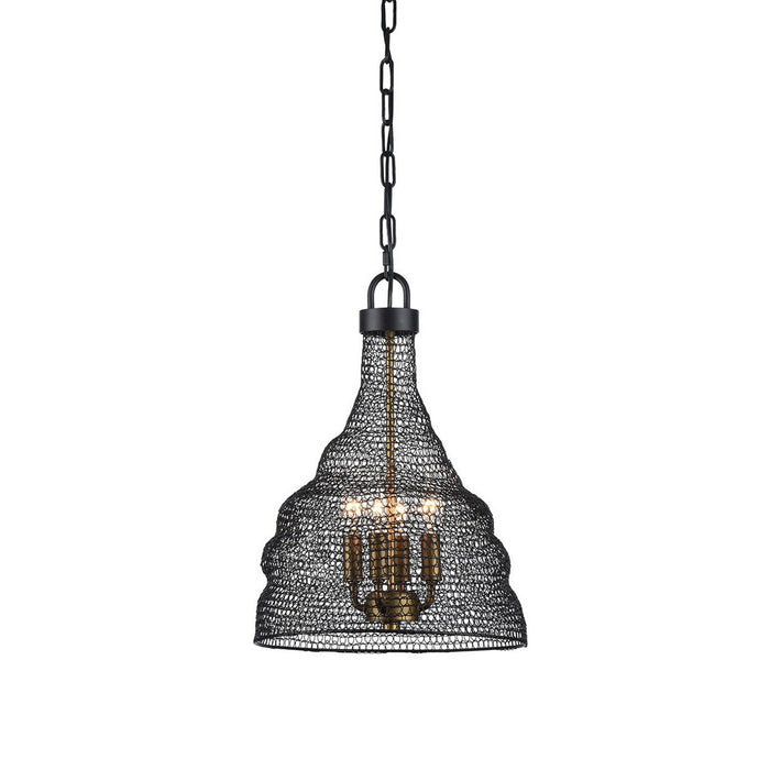 Zeev Lighting P30064-4-DBZ Four Light Pendant, Dark Bronze