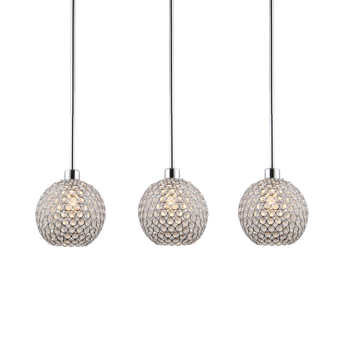 Zeev Lighting P30067-3-CH Three Light Pendant, Chrome